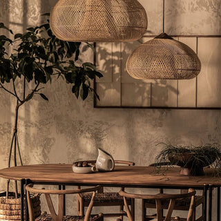Evelyn Suspension en Rotin Tressé pour Salon