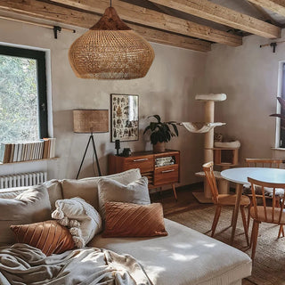 Evelyn Suspension en Rotin Tressé pour Salon