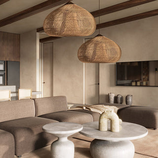 Evelyn Suspension en Rotin Tressé pour Salon