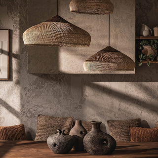 Evelyn Suspension en Rotin Tressé pour Salon