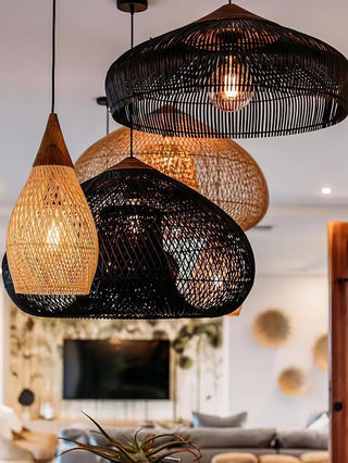 Solavn Lampe suspendue en bois de rotin