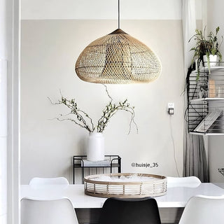 Evelyn Suspension en Rotin Tressé pour Salon