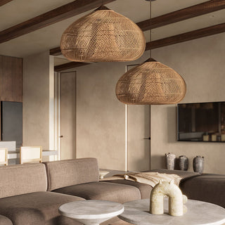 Evelyn Suspension en Rotin Tressé pour Salon
