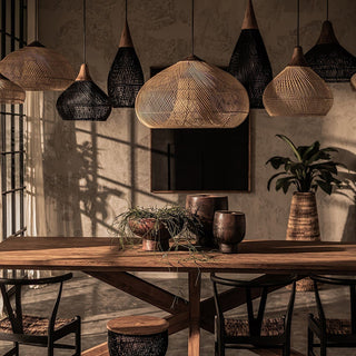 Evelyn Suspension en Rotin Tressé pour Salon