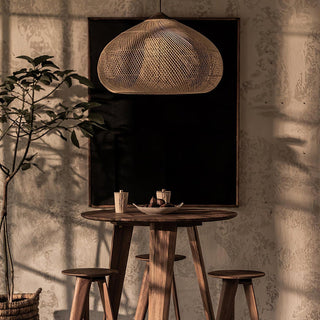 Evelyn Suspension en Rotin Tressé pour Salon