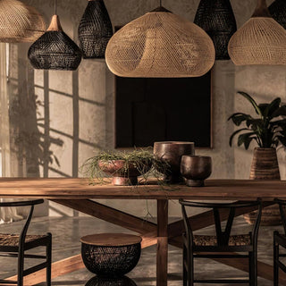 Evelyn Suspension en Rotin Tressé pour Salon