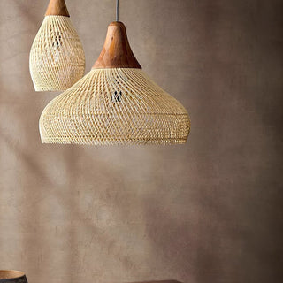 Evelyn Suspension en Rotin Tressé pour Salon