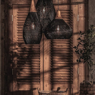Evelyn Suspension en Rotin Tressé pour Salon
