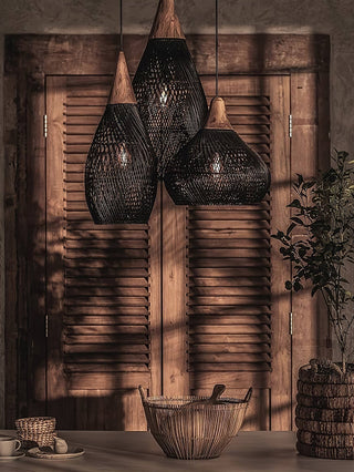 Solavn Lampe suspendue en bois de rotin