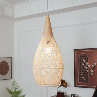 Evelyn Suspension en Rotin Tressé pour Salon