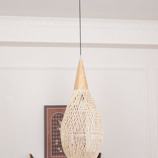 Evelyn Suspension en Rotin Tressé pour Salon