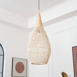 Evelyn Suspension en Rotin Tressé pour Salon