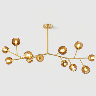 Kinetic Individuel Créativité Laiton Verre Lustre