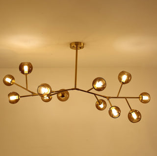 Kinetic Individuel Créativité Laiton Verre Lustre