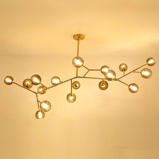 Kinetic Individuel Créativité Laiton Verre Lustre