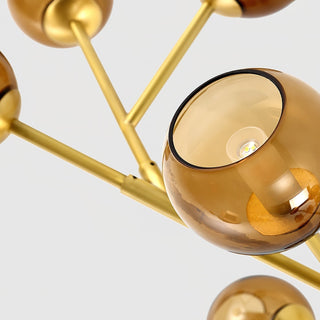 Kinetic Individuel Créativité Laiton Verre Lustre