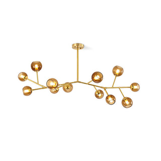 Kinetic Individuel Créativité Laiton Verre Lustre