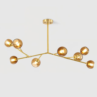 Kinetic Individuel Créativité Laiton Verre Lustre