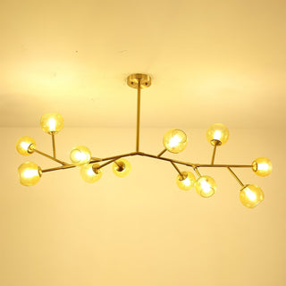 Kinetic Individuel Créativité Laiton Verre Lustre