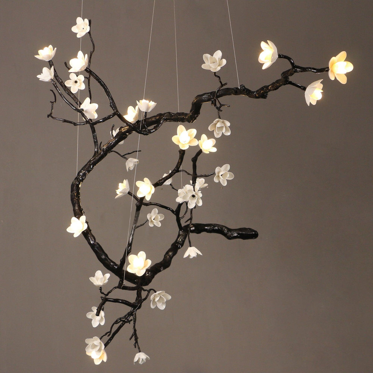 Veyrelia Lustre Organique à Branches et Fleurs