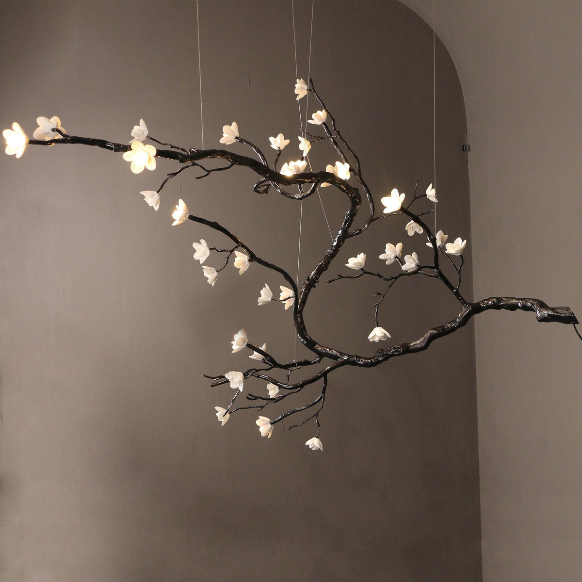 Veyrelia Lustre Organique à Branches et Fleurs