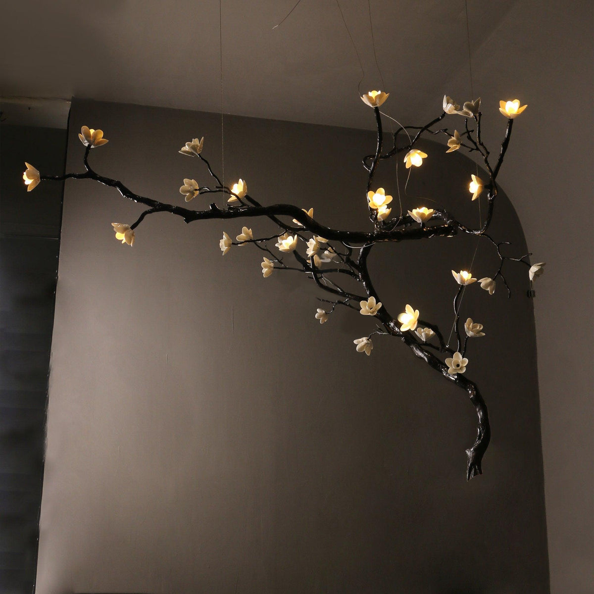 Veyrelia Lustre Organique à Branches et Fleurs