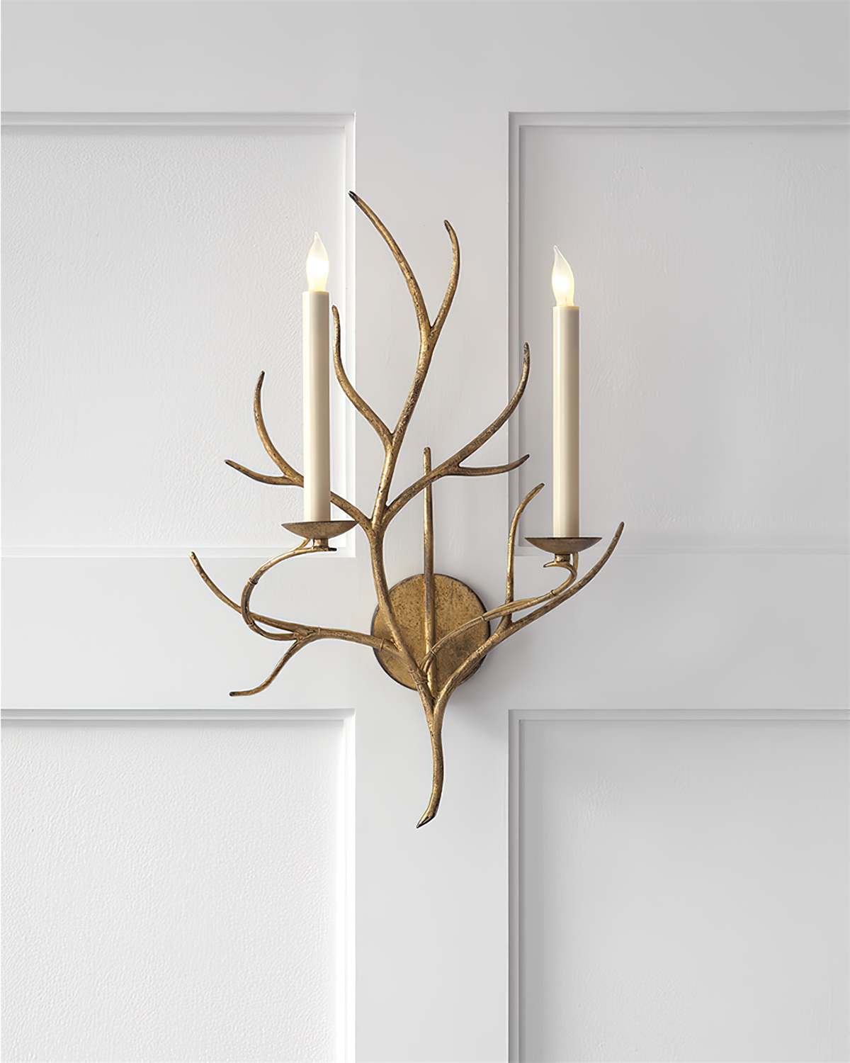 Duvor Double Candle Wall Sconce-Neutral Decor