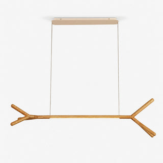 Branch Wood Linear Pendant Light-Neutral Decor