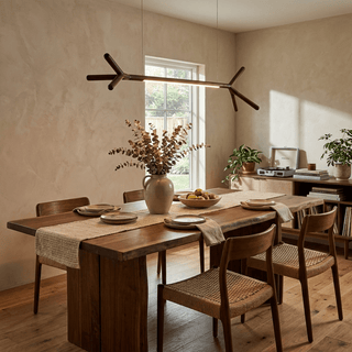Branch Wood Linear Pendant Light-Neutral Decor