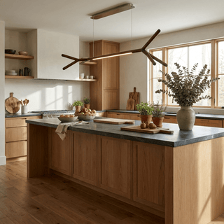 Branch Wood Linear Pendant Light-Neutral Decor