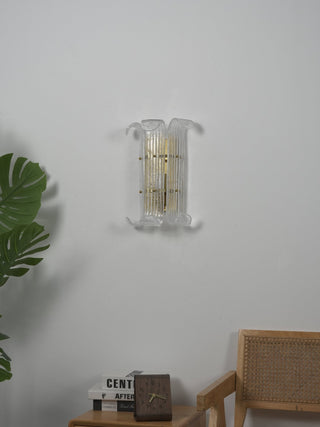 Dara Luxurious Applique Murale en Verre Champagne Texturé Élégant