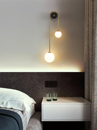 Kim Applique Murale Arc Minimaliste en Laiton et Verre