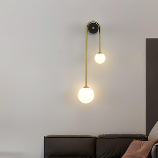 Kim Applique Murale Arc Minimaliste en Laiton et Verre