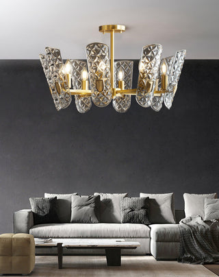 Celeste Lustre Central en Laiton Élégant