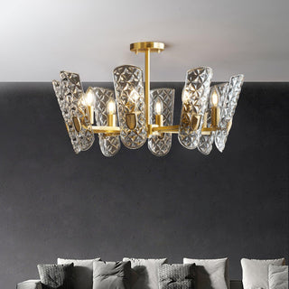 Celeste Lustre Central en Laiton Élégant