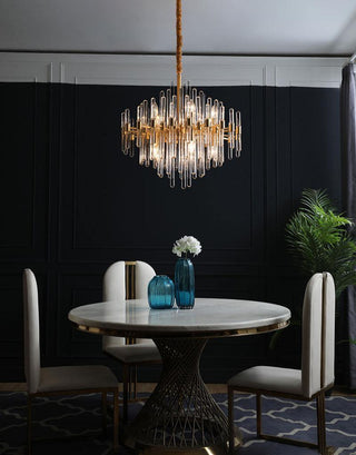 Solara Lustre en Laiton Antique de Luxe