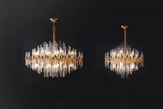 Solara Lustre en Laiton Antique de Luxe