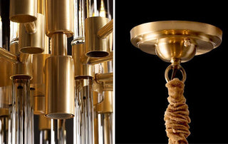 Solara Lustre en Laiton Antique de Luxe
