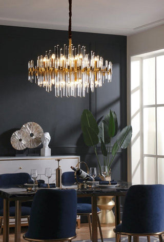 Solara Lustre en Laiton Antique de Luxe