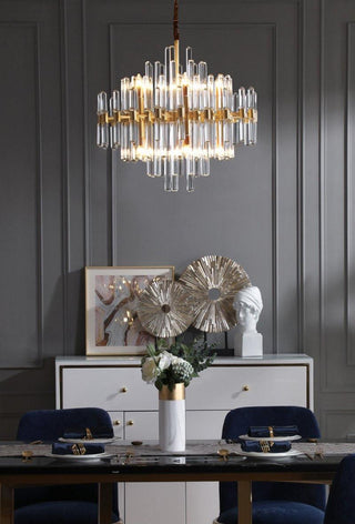 Solara Lustre en Laiton Antique de Luxe