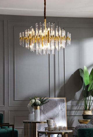 Solara Lustre en Laiton Antique de Luxe
