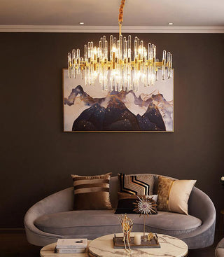 Solara Lustre en Laiton Antique de Luxe