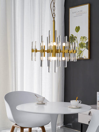 Solara Lustre en Laiton Antique de Luxe