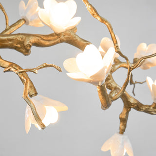 Lustra Lustre Laiton Fleur Branche Naturelle