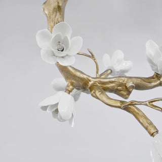 Lustra Lustre Laiton Fleur Branche Naturelle