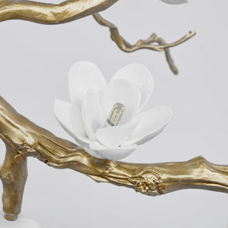 Lustra Lustre Laiton Fleur Branche Naturelle