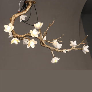 Lustra Lustre Laiton Fleur Branche Naturelle