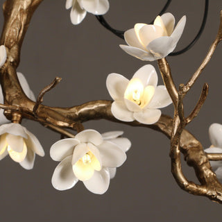 Lustra Lustre Laiton Fleur Branche Naturelle
