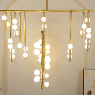 Eurzoris Lustre Linéaire Géométrique en Laiton