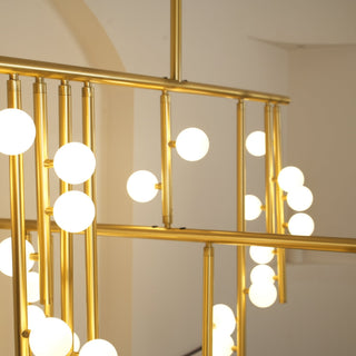 Eurzoris Lustre Linéaire Géométrique en Laiton